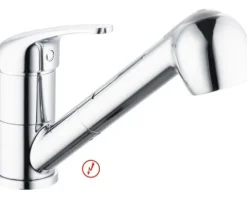 SERIES Niederdruckarmatur mit Handbrause IMAI chrom glänzend