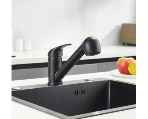 SERIES Niederdruckarmatur mit Handbrause IMAI schwarz matt