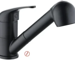 SERIES Niederdruckarmatur mit Handbrause IMAI schwarz matt