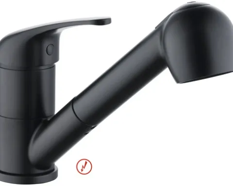 SERIES Niederdruckarmatur mit Handbrause IMAI schwarz matt