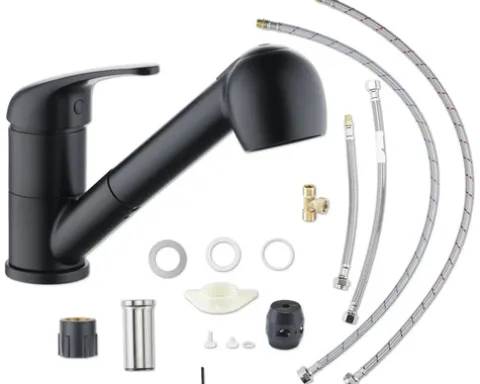 SERIES Niederdruckarmatur mit Handbrause IMAI schwarz matt
