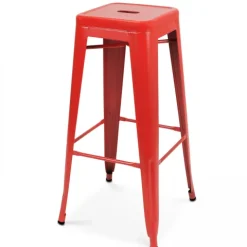 Set aus 4 Barhockern aus mattem Metall 43 x 43 x 76 cm - Oviala