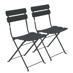 Set aus zwei Klappstühlen aus Stahl 81 x 42 x 48 cm - Oviala