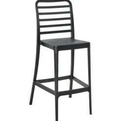 Set mit 4 Barstühlen SECEDA Kunststoff 2 in 1 Schwarz