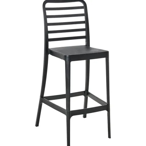 Set mit 4 Barstühlen SECEDA Kunststoff 2 in 1 Schwarz