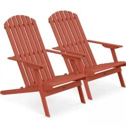 Set mit 2 verstellbaren Holzsesseln 59 x 84 x 95 cm - Oviala
