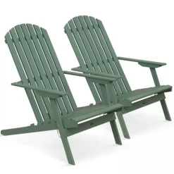Set mit 2 verstellbaren Holzsesseln 59 x 84 x 95 cm - Oviala
