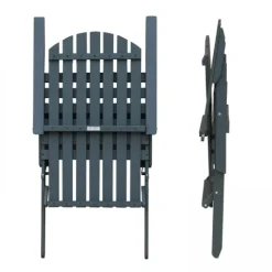 Set mit 2 verstellbaren Holzsesseln 59 x 84 x 95 cm - Oviala