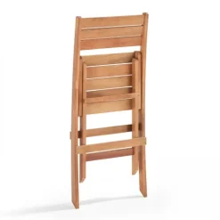 Set von 2 klappbaren Außenstühlen aus Eukalyptusholz 42 x 53 x 87 cm - Oviala