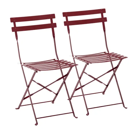 Set von 2 klappbaren Bistrostühlen 42 x 46 x 82 cm - Oviala