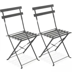 Set von 2 klappbaren Bistrostühlen 42 x 46 x 82 cm - Oviala