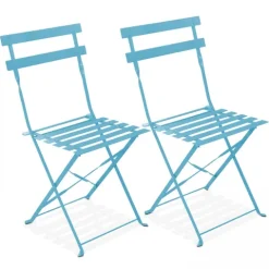 Set von 2 klappbaren Bistrostühlen 42 x 46 x 82 cm - Oviala