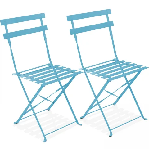 Set von 2 klappbaren Bistrostühlen 42 x 46 x 82 cm - Oviala