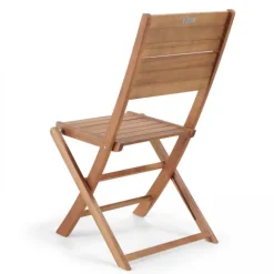 Set von 2 klappbaren Eukalyptusstühlen 53 x 48 x 92 cm - Oviala