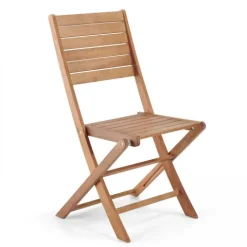 Set von 2 klappbaren Eukalyptusstühlen 53 x 48 x 92 cm - Oviala