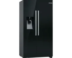 Side by Side Kühlschrank Bosch BxHxT 90,8 x 178,7 x 70,7 cm Kühlteil 371 l Gefrierteil 191 l edelstahl schwarz KAD93ABEP