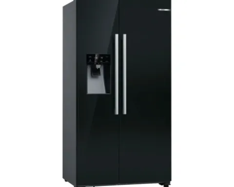 Side by Side Kühlschrank Bosch BxHxT 90,8 x 178,7 x 70,7 cm Kühlteil 371 l Gefrierteil 191 l edelstahl schwarz KAD93ABEP