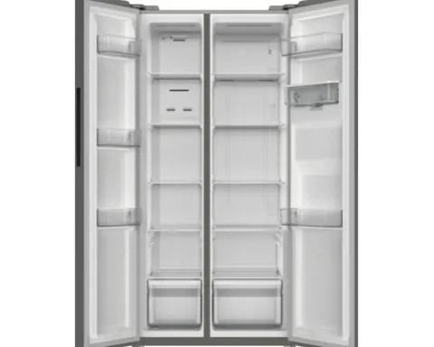Side by Side Kühlschrank PKM SBS480NFWDBJ BxHxT 83 x 178,5 x 61 cm Kühlteil 276 l Gefrierteil 168 l schwarz