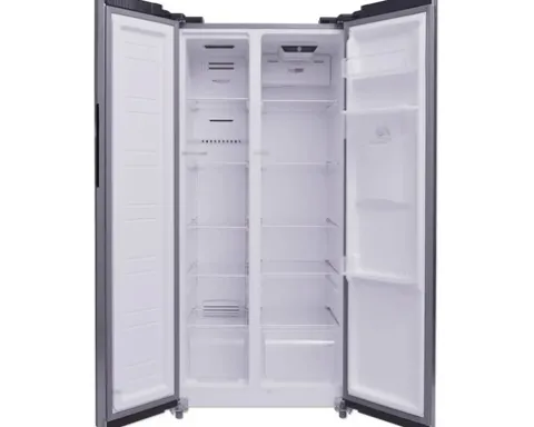 Side by Side Kühlschrank PKM SBS436NFWDIX BxHxT 78 x 173,5 x 71,3 cm Kühlteil 270 l für Flaschen