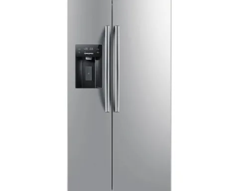 Side by Side Kühlschrank Wolkenstein WSBS556NFICMEIX BxHxT 91,1 x 178 x 76,6 cm Kühlteil 372 l Gefrierteil 184 l silber