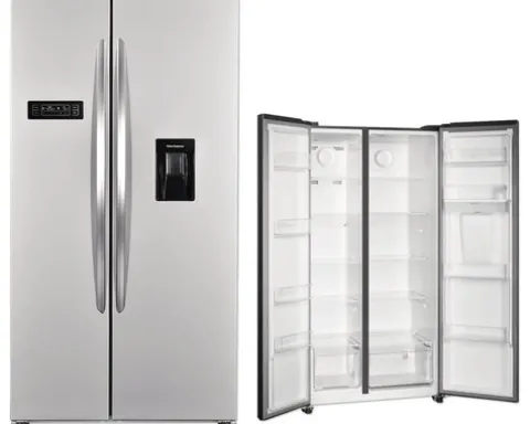 Side by Side Kühlschrank Wolkenstein WSBS518NFWDEIX BxHxT 90 x 177 x 66 cm Kühlteil 344 l Gefrierteil 185 l