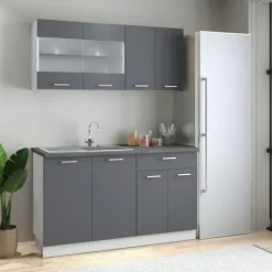Singleküche Einbauküche Küchenzeile 140cm Esilo