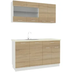 Singleküche Einbauküche Küchenzeile 140cm Esilo