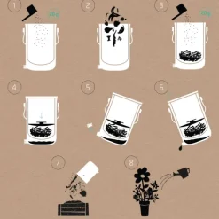 Skaza Bokashi Organko 2 | Preisgekrönter Küchenkompostbehälter aus recyceltem Kunststoff | 9.6 L | Starter Set für Küchenabfälle und Kompostierung | mit EM Bestreuung 1 kg | Creme Weiß