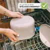 Skaza Daily Biomülleimer Küche 3,3 Liter - mit Deckel und Henkel - Einhändiges Öffnen - Abfalleimer aus Postconsumer-Recyceltem Kunststoff (Olive)