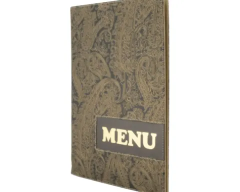 Speisekarte Design Paisley Menu DIN A4