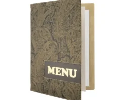 Speisekarte Design Paisley Menu DIN A4