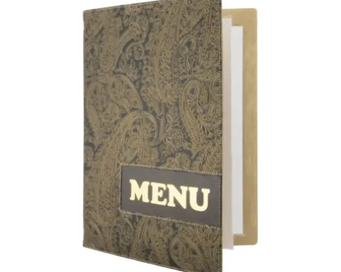 Speisekarte Design Paisley Menu DIN A4