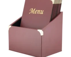 Speisekarten Box Basic DIN A4 weinrot 10 Stk.