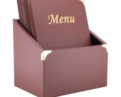 Speisekarten Box Basic DIN A4 weinrot 10 Stk.