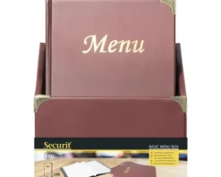 Speisekarten Box Basic DIN A4 weinrot 10 Stk.