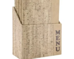 Speisekarten Box Design Kork Menu DIN A4 10 Stk.