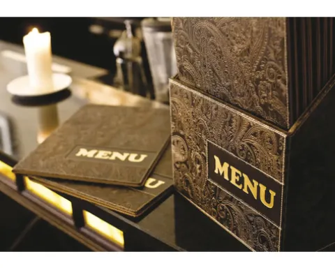 Speisekarten Box Design Paisley Menu DIN A4 10 Stk.