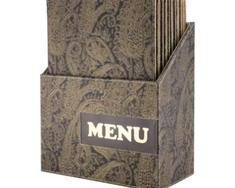 Speisekarten Box Design Paisley Menu DIN A4 10 Stk.