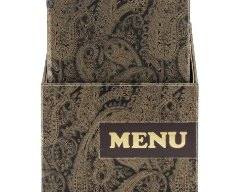 Speisekarten Box Design Paisley Menu DIN A4 10 Stk.