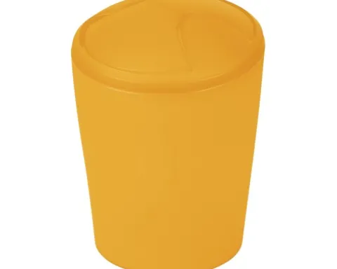 spirella Schwingdeckeleimer Move 2 l orange matt