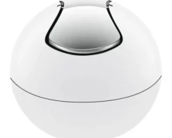 spirella Schwingdeckeleimer Bowl 1 l weiß chrom glänzend