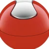 spirella Schwingdeckeleimer Bowl 1 l rot chrom glänzend