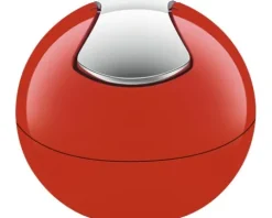 spirella Schwingdeckeleimer Bowl 1 l rot chrom glänzend