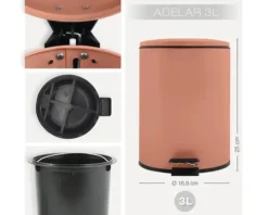 spirella Treteimer ADELAR 3 l terracotta matt
