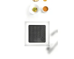 Spülbeckenmatte Quadro schwarz 29x31,5 cm