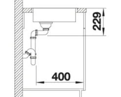 Spüle Blanco ANDANO 180-IF 220 x 440 mm edelstahl 522951