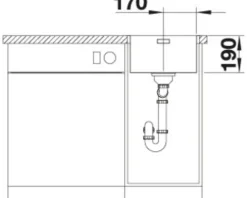 Spüle Blanco ANDANO 340-IF 380 x 440 mm edelstahl 522953