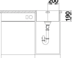 Spüle Blanco ANDANO 400-IF 440 x 440 mm edelstahl 522957