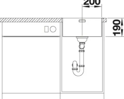 Spüle Blanco ANDANO 400-IF 440 x 440 mm edelstahl 522957