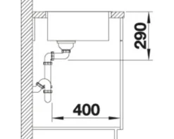 Spüle Blanco ANDANO 400-IF 440 x 440 mm edelstahl 522957